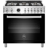 Bertazzoni-Black-Dual Fuel PROF366DFSNET