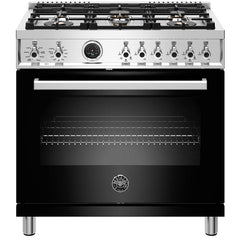 Bertazzoni-Black-Dual Fuel PROF366DFSNET