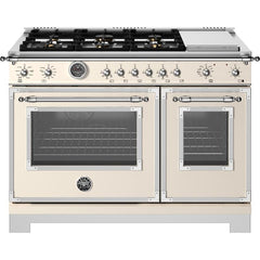 Bertazzoni-Beige-Dual Fuel HER486BTFEPAVT