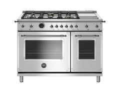 Bertazzoni Stainless Steel Range-HERT486GDFSXT