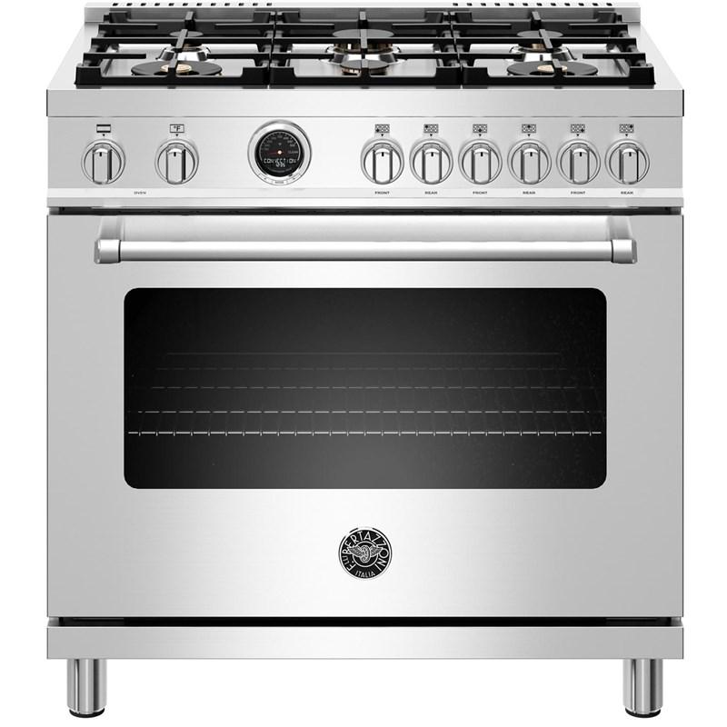 Bertazzoni-Stainless Steel-Dual Fuel MAST366DFSXT