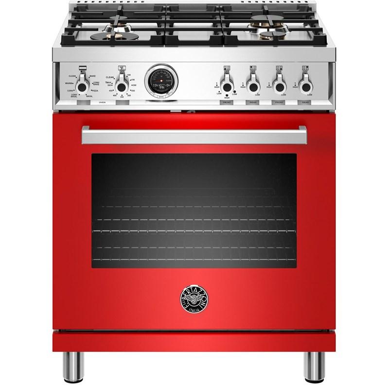 Bertazzoni-Red-Dual Fuel PROF304DFSROT