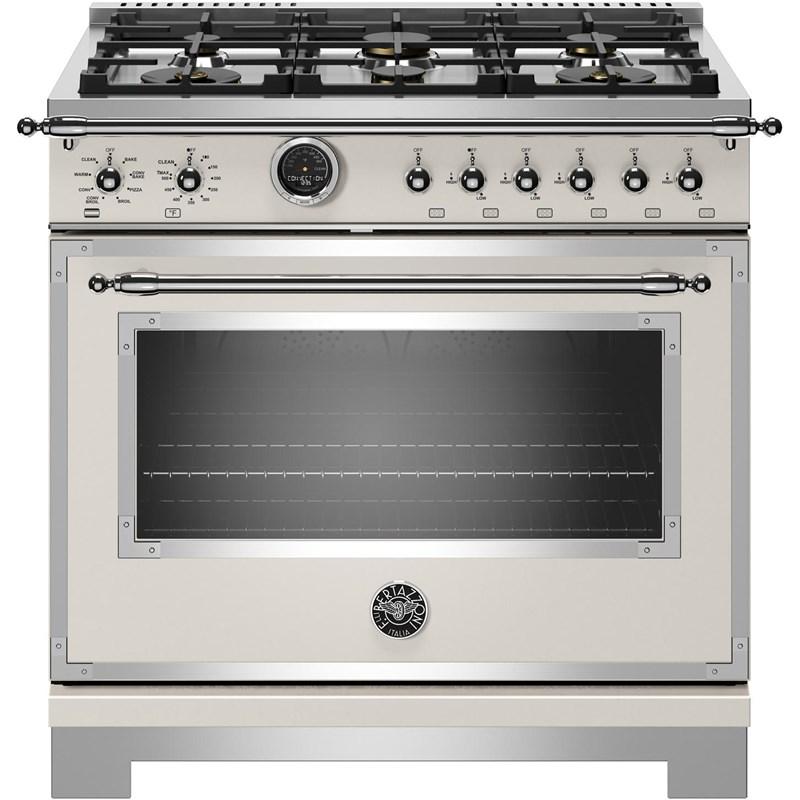 Bertazzoni-Beige-Dual Fuel HERT366DFSAVT