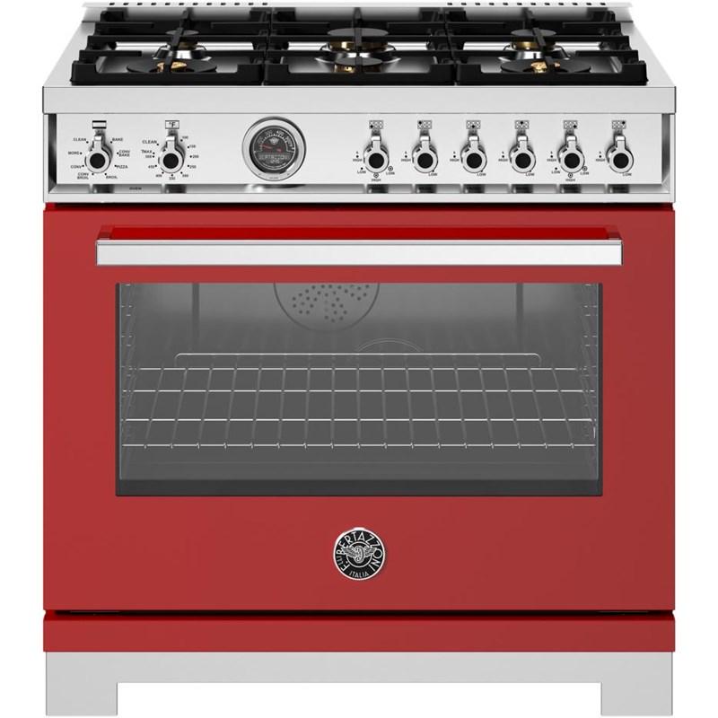 Bertazzoni-Red-Dual Fuel PRO366BCFEPROT
