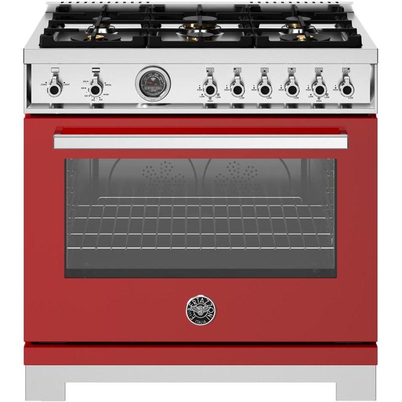 Bertazzoni-Red-Gas PRO366BCFGMROT