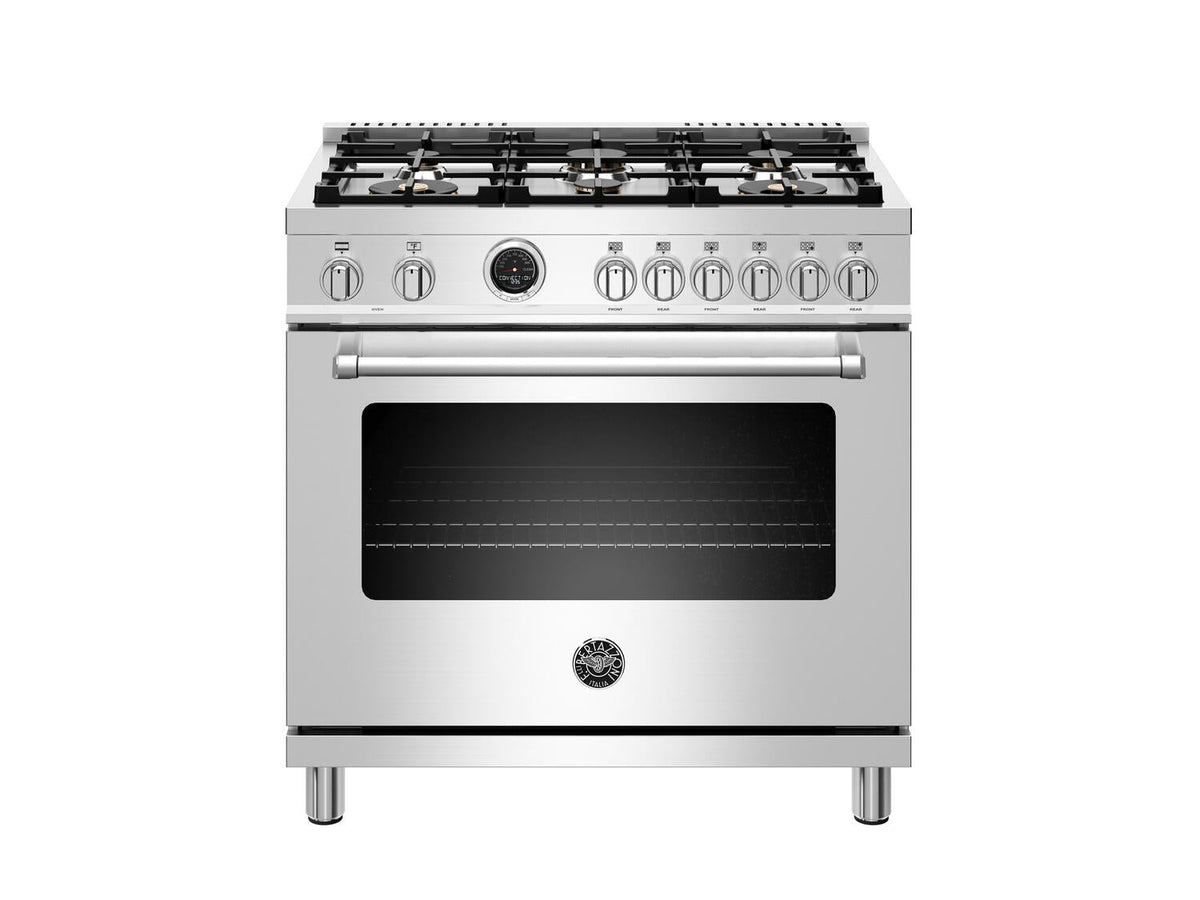Bertazzoni-Stainless Steel-Dual Fuel MAST366DFSXT